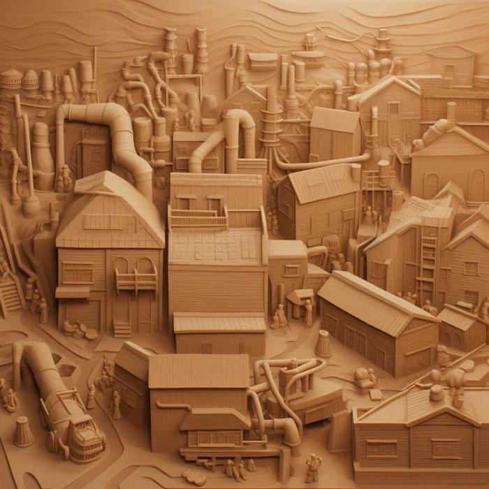 Games (Factory Town 2, GAMES_17222) 3D models for cnc